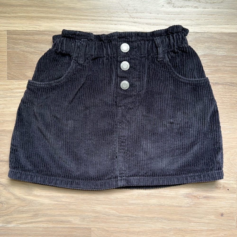 Girls’ Zara Charcoal Blue Corduroy Skirt
